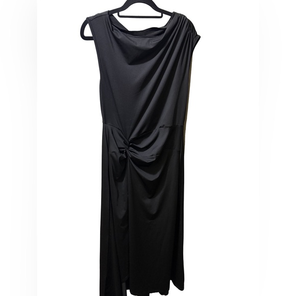 Dresses & Skirts - Black Ruched Asymmetrical Evening or Office Dress